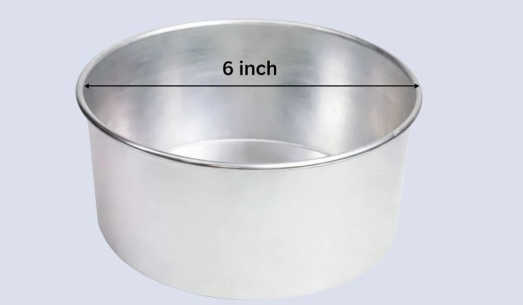 A Small Cake Pan With a 6-Inch Diameter